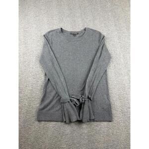 Banana Republic Gray Knit Tie Waist Knot Front Sweater Women’s Size M Soft